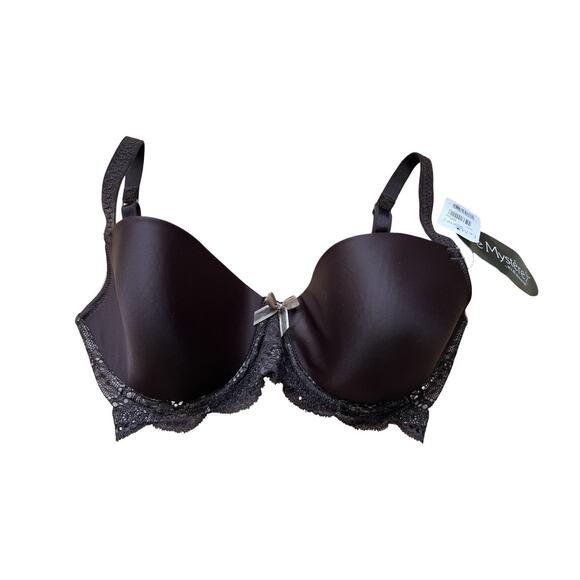 Le Mystere Isabella Lace Trim T-Shirt Underwire Bra Size 32D Full Coverage NWT - Picture 1 of 6